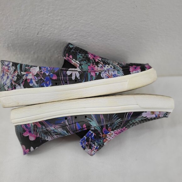 Crocs Shoes Women's 9 Black Floral 204623 Citilane Roka Slip On Perforated - Picture 10 of 16